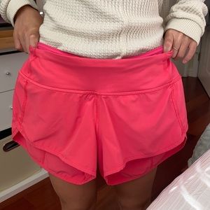 Lululemon speed short in coral size 2
